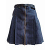 Men Navy Blue Denim Kilt – Modern Utility Skirt with Scottish Flair