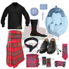 Complete Royal Stewart Kilt Outfit Set – Traditional Scottish Highland Dress for Men