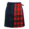 Triple Tartan Hybrid Utility Kilt – Red, Green & Blue Blend for Men