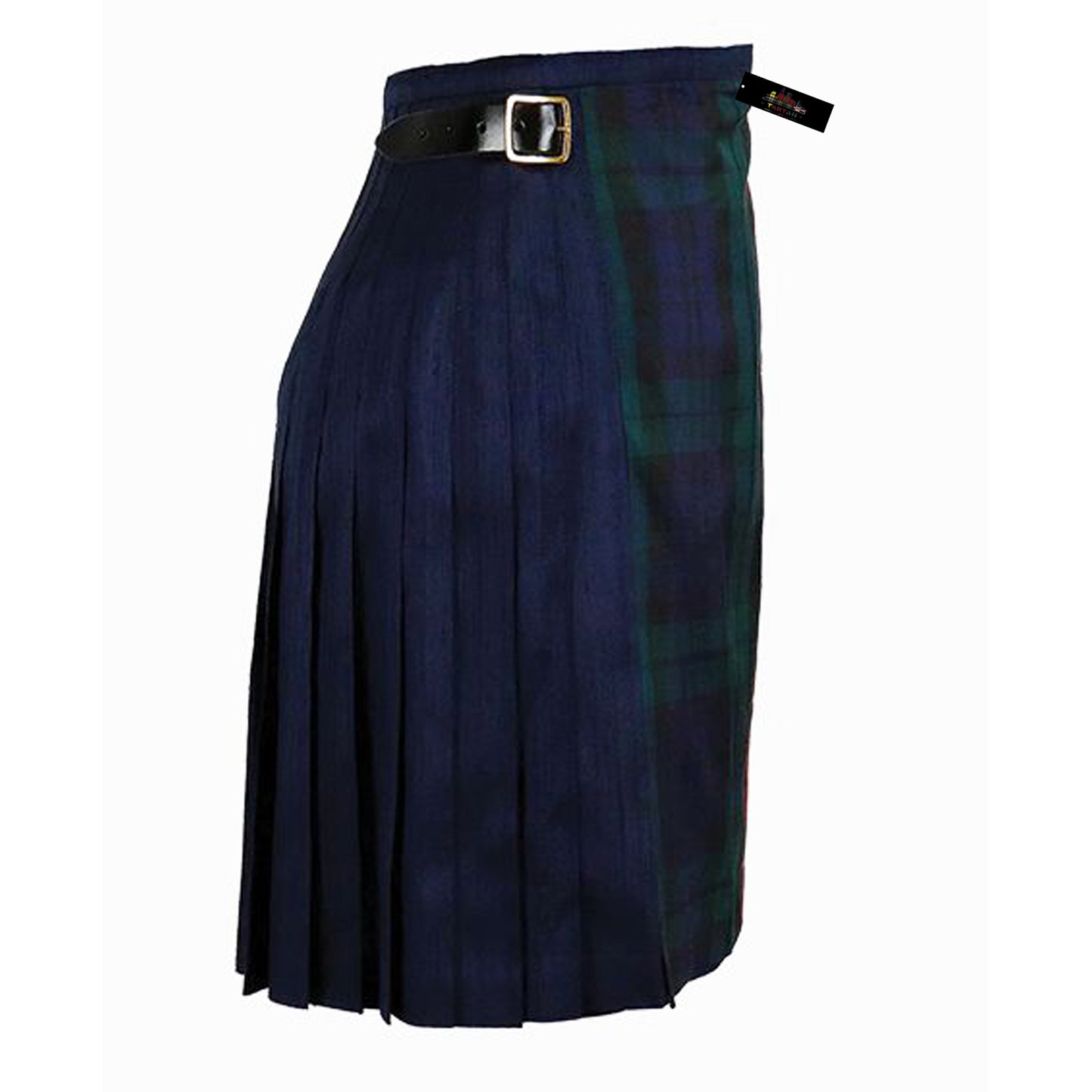 Triple Tartan Hybrid Utility Kilt – Red, Green & Blue Blend for Men