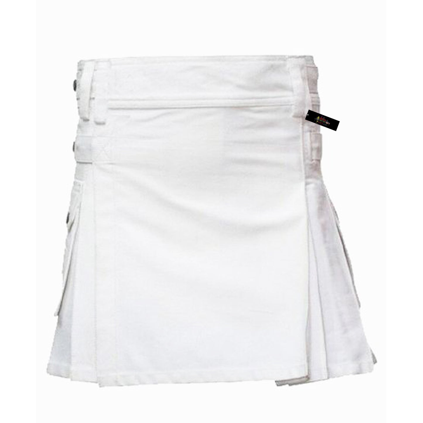 Men’s White Utility Kilt – Rugged, Clean & Functional