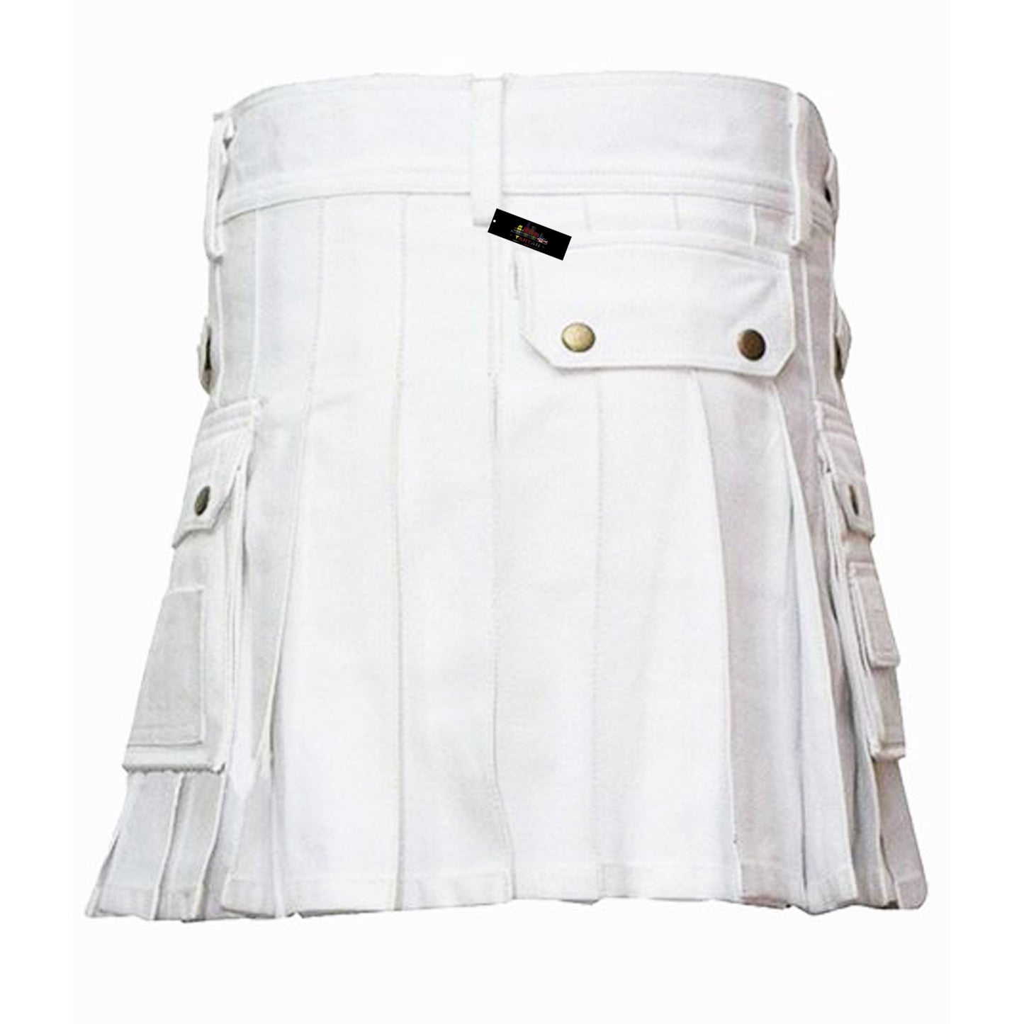 Men’s White Utility Kilt – Rugged, Clean & Functional