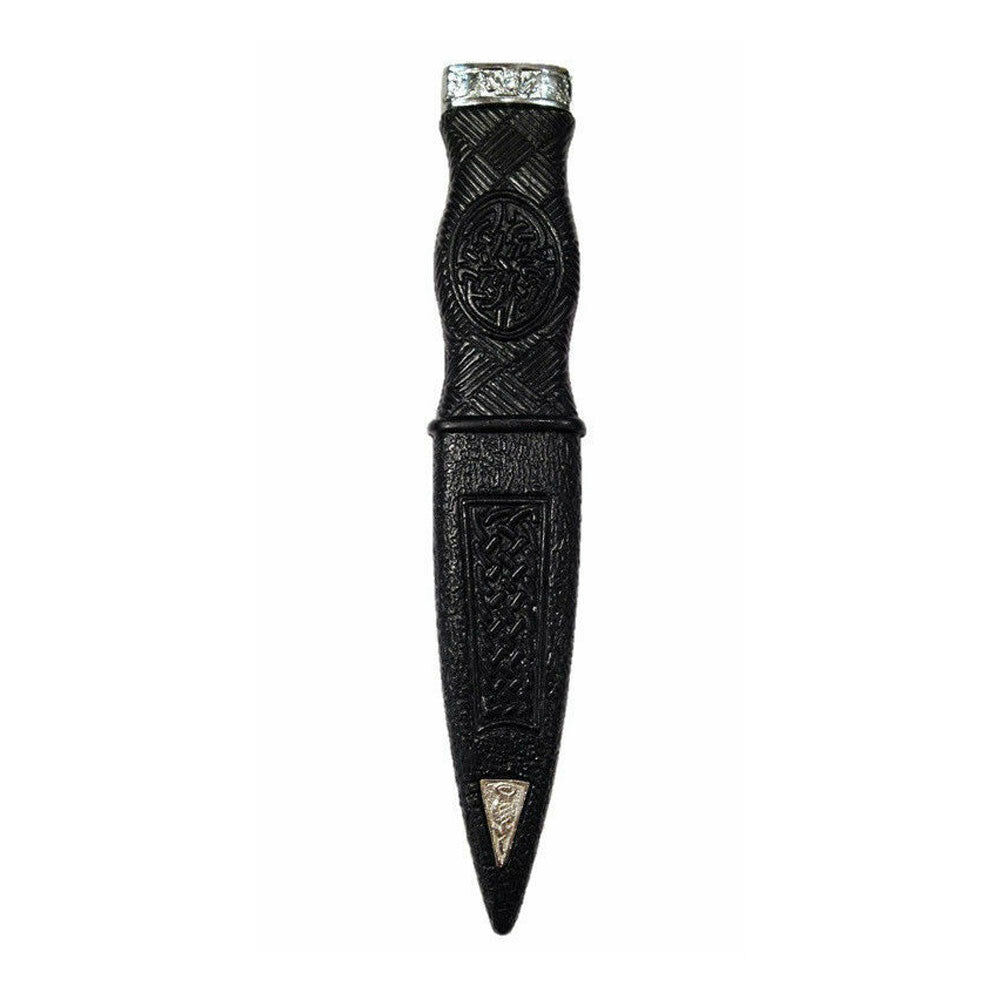 KILT HIGHLANDWEAR SAFETY SGIAN DUBH DUMMY PEWTER MOUNT THISTLE DESIGN-TC