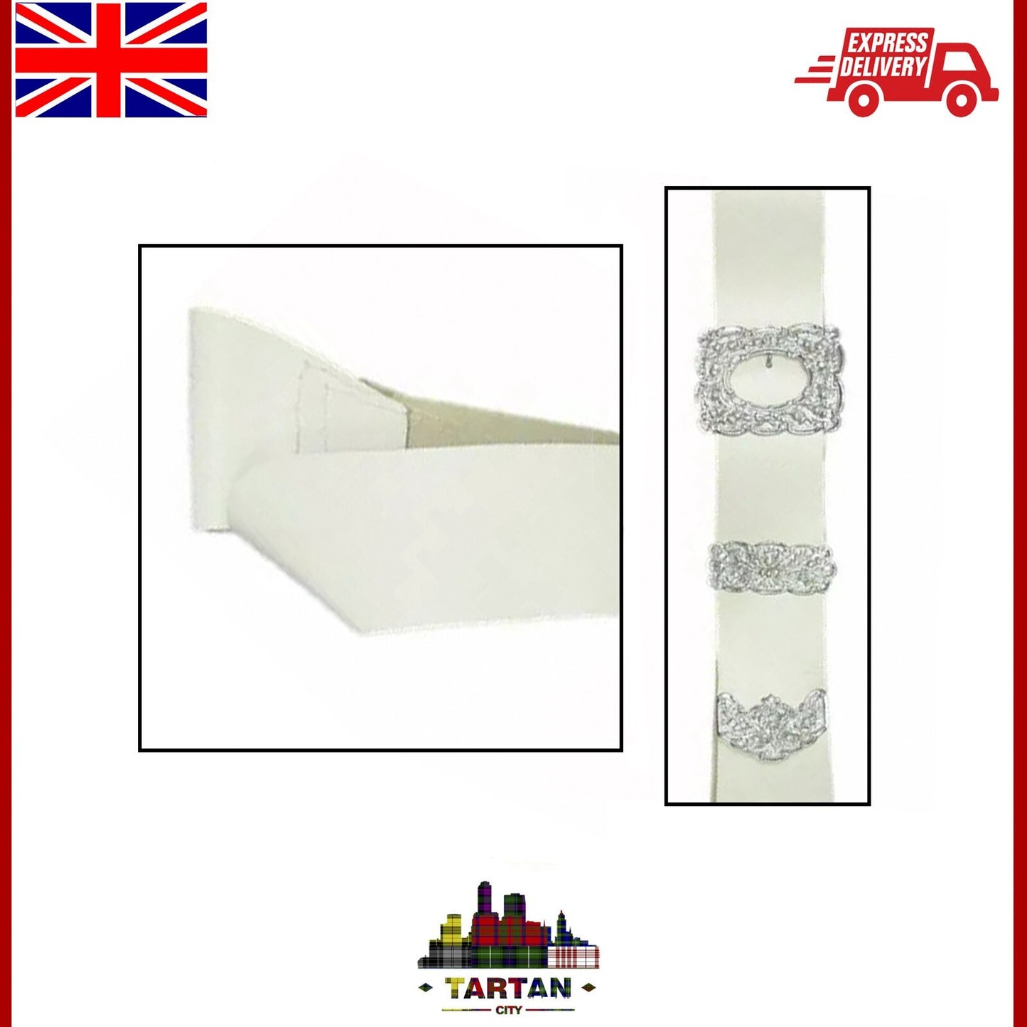 Scottish Piper Cross Kilt Belt – Premium Leather & Chrome Buckle by Tartancity
