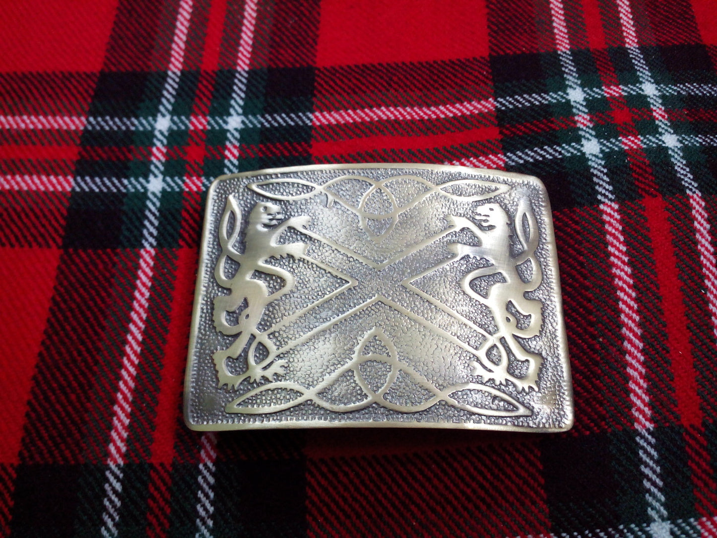 TC New Highland Saltire Lion Rampant Brass Antique Kilt Bet Buckle/kilt Buckle