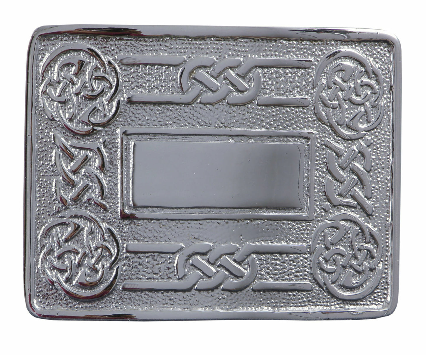 MEN'S SCOTTISH KILT BELT BUCKLES - CELTIC DESIGNS CHROME BUCKLES-Tc