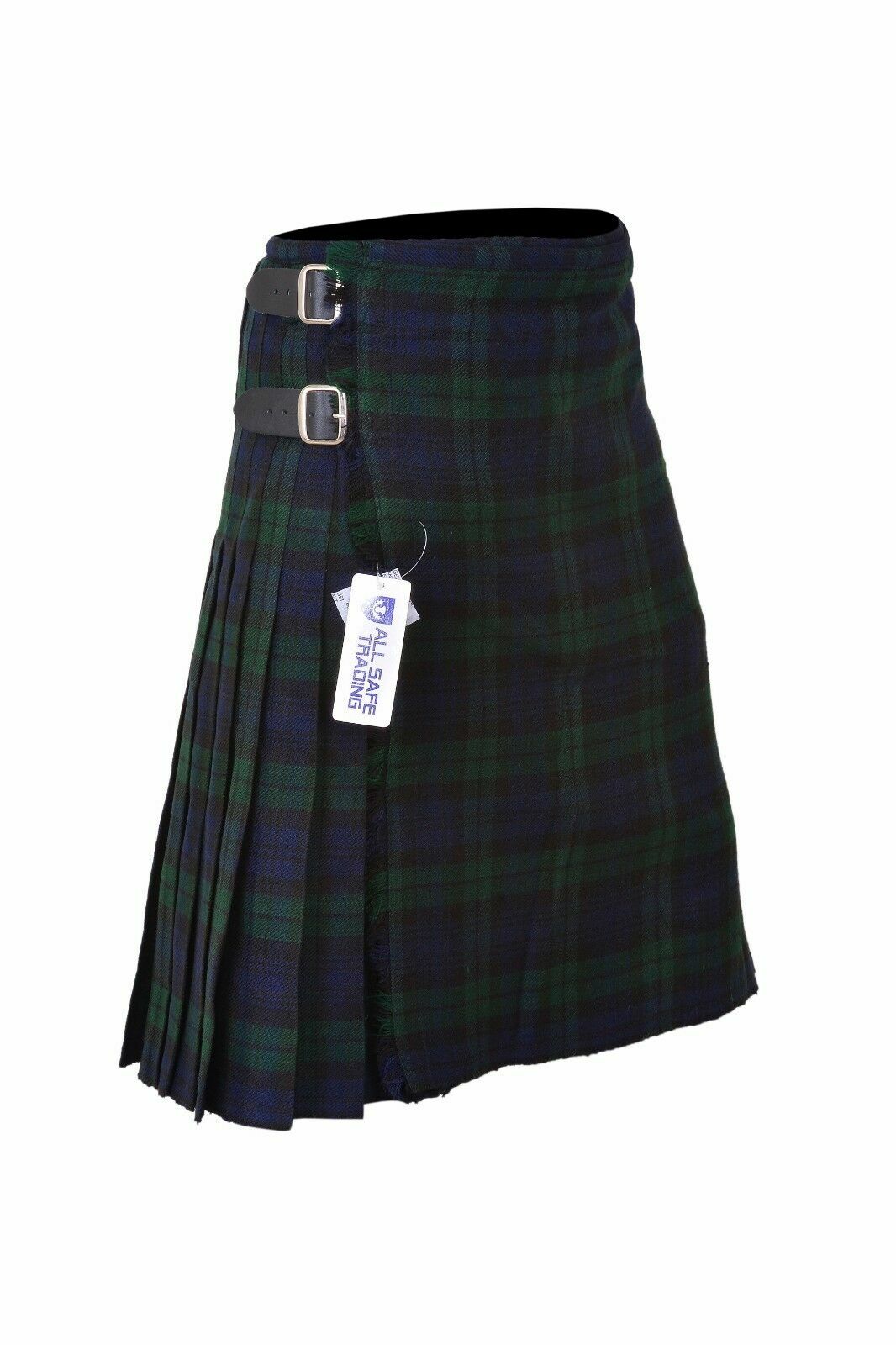 Men's Scottish 9 Piece 8 Yards Kilt Black Watch Tartan Kil Outfit with Sporran