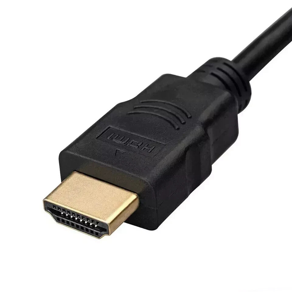 TC HDMI Fits for Male IN to VGA Female OUT Converter Cable Adaptor Black for TV