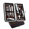TC Manicure Pedicure Nail Care 12 Pcs Set Clippers Cutter Kit Case Men Womens