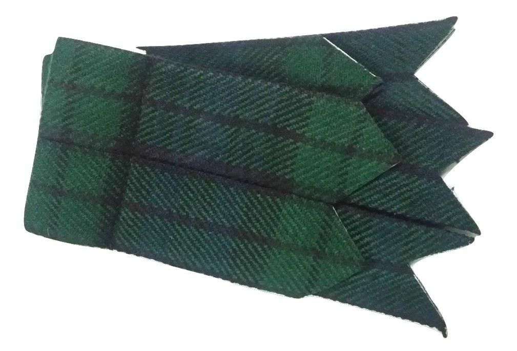 Mens Kilt Flashes Black Watch Tartan/Scottish Kilt Hose Sock Flashes Tartans