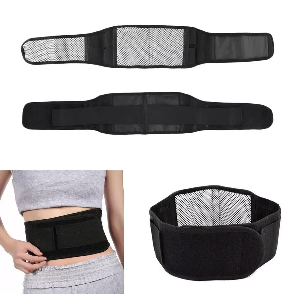 TC Magnetic Lower Back Pain Self Heat Support Belt Lumbar Brace Strap Infrared
