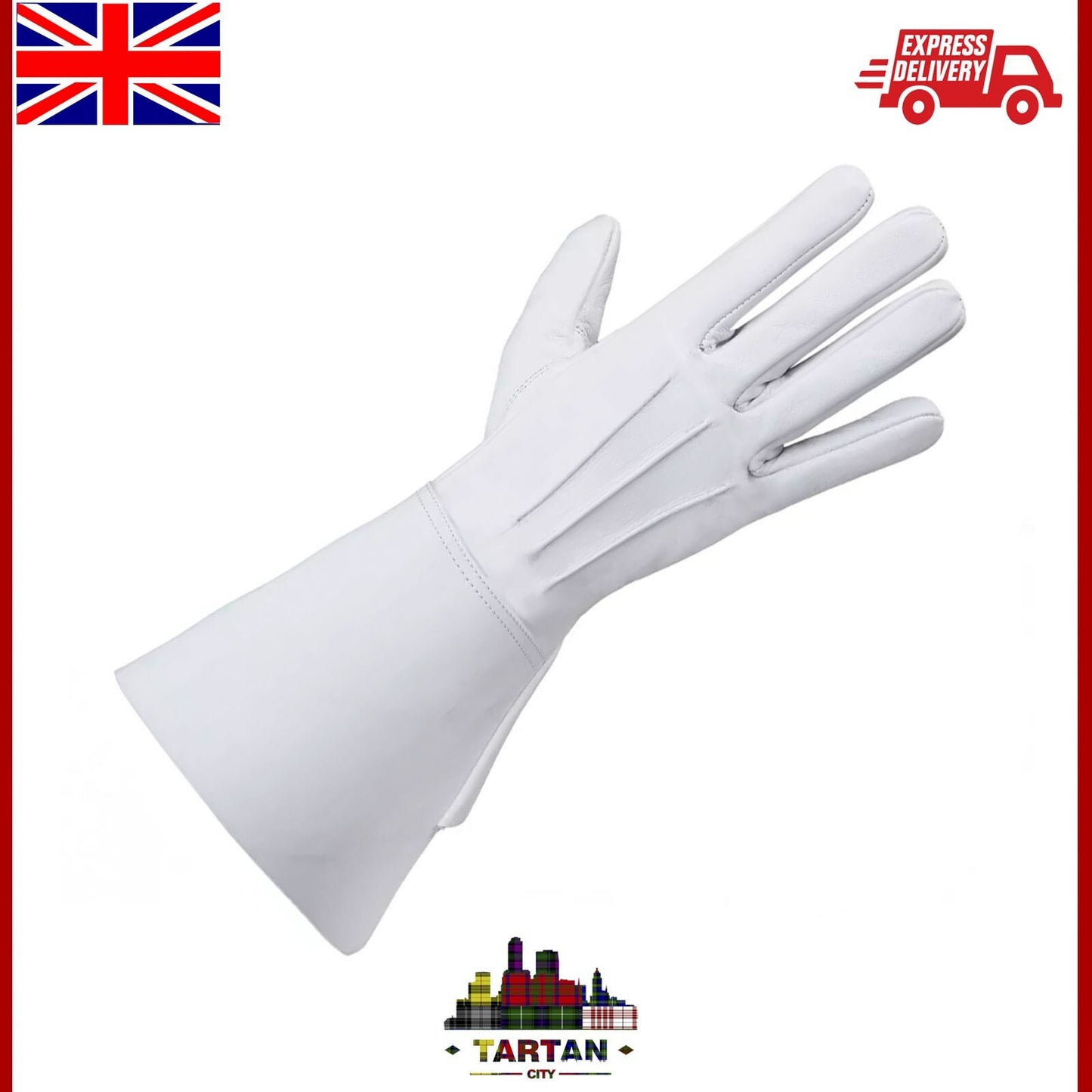 Leather Gloves Men Long Cuff Gauntlet Style for Piper Drummer Outfit