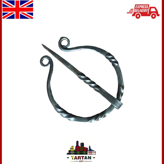 Scottish Wrought Iron Cloak Pin Penannular Brooch - Kilt Pin & Brooches Highland