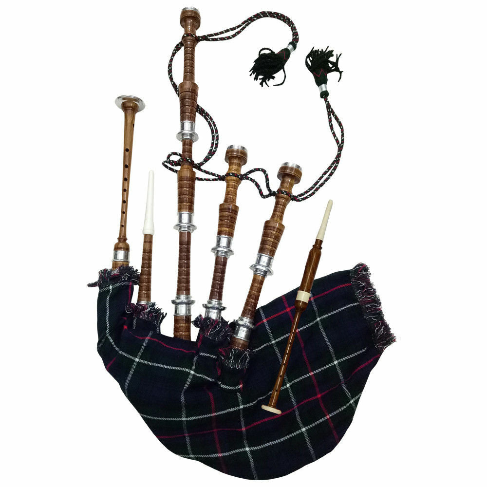 TC Scottish Great Highland Bagpipe Silver mount Rosewood Various Tartan Bagpipes