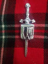 TC Drummer Kilt Pin Chrome Finish 4"/Highland kilt pin for Drummer Drum Badge