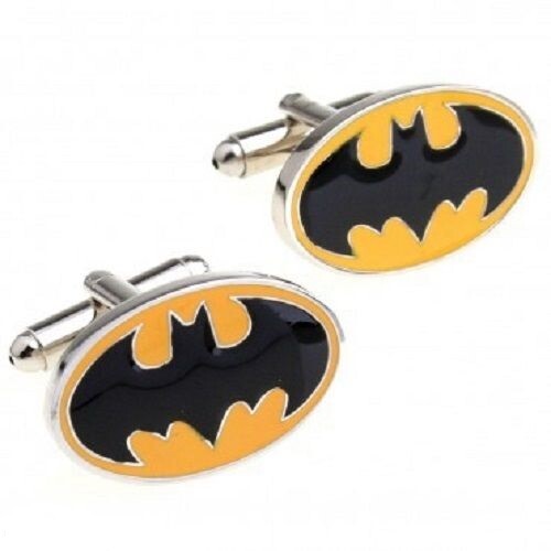 SUPERHERO MENS WEDDING SHIRT CUFFLINKS MARVEL DC Superman Batman Spiderman Gift
