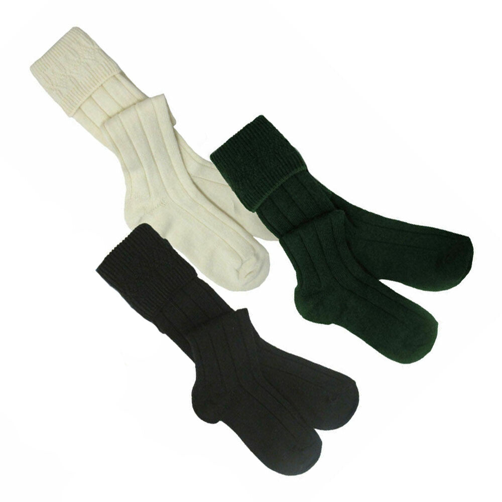 Mens Woollen Mix Scottish Highland Kilt Hose/Socks Tartancity