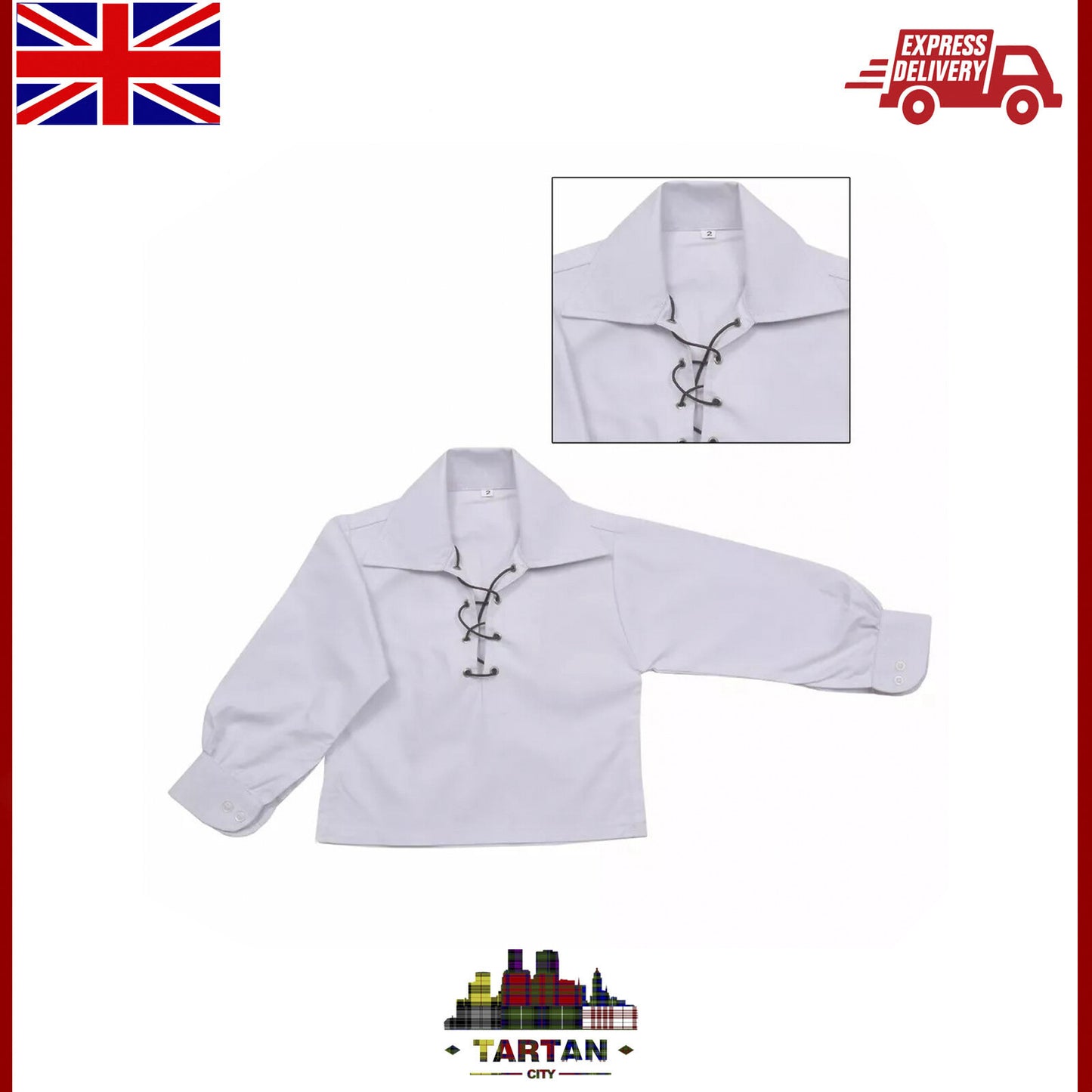Kids' Deluxe Ghillie Shirt - Available in White & Cream/Black