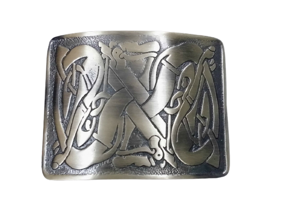 Scottish Kilt Belt Buckle Celtic Swirl Antique Finish/Highland Belts Buckles-Tc