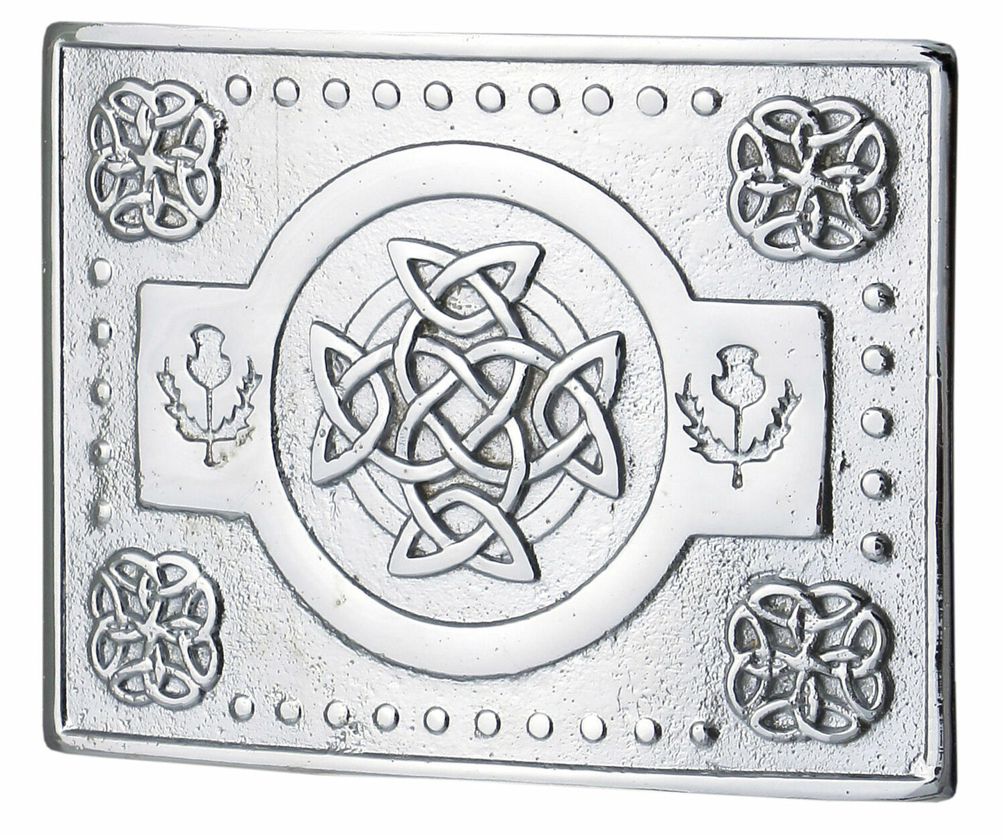 MEN'S SCOTTISH KILT BELT BUCKLES - CELTIC DESIGNS CHROME BUCKLES-Tc