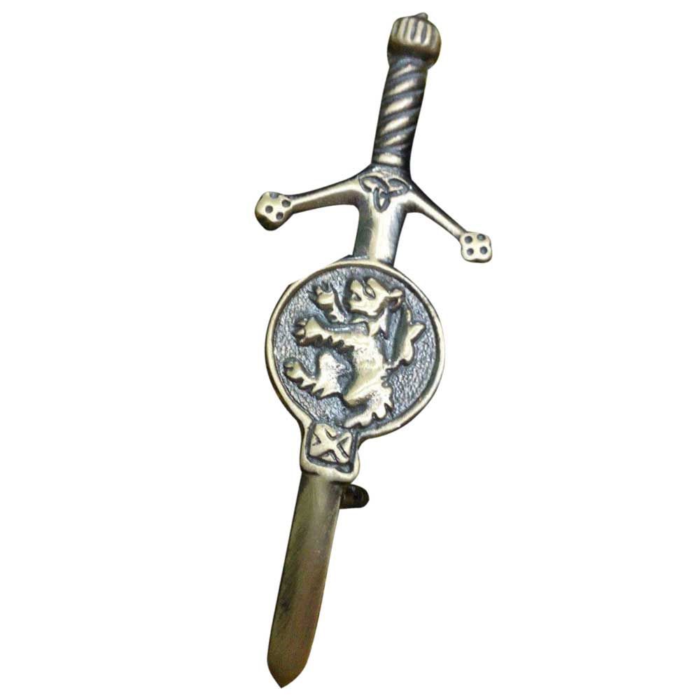 TC Celtic Sword Kilt Pin Lion Rampant Antique Finish 3.5"/lion Rampant Kilt Pins