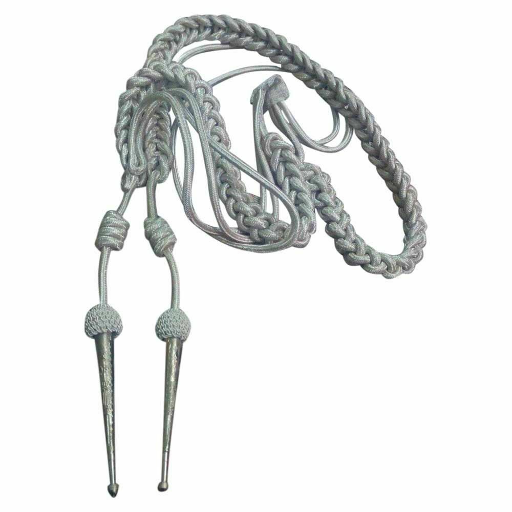 Army Aiguillette Silver Wire Cord/US Officer Military/Navy Aiguillett-TC