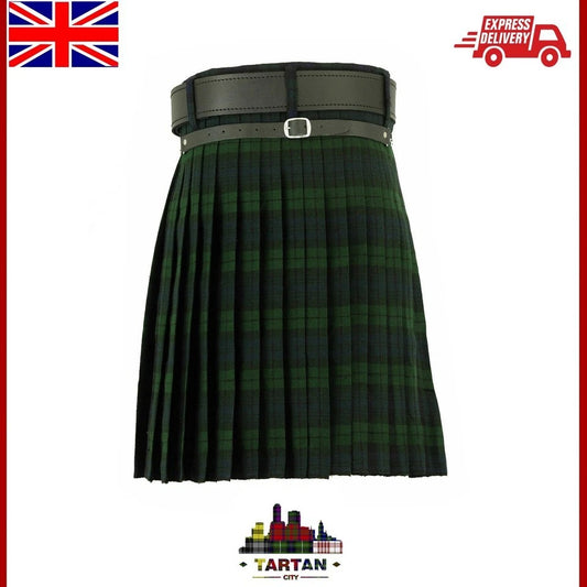 Men's Scottish Highland Kilt - Blackwatch Tartan Traditional Dress Skirt