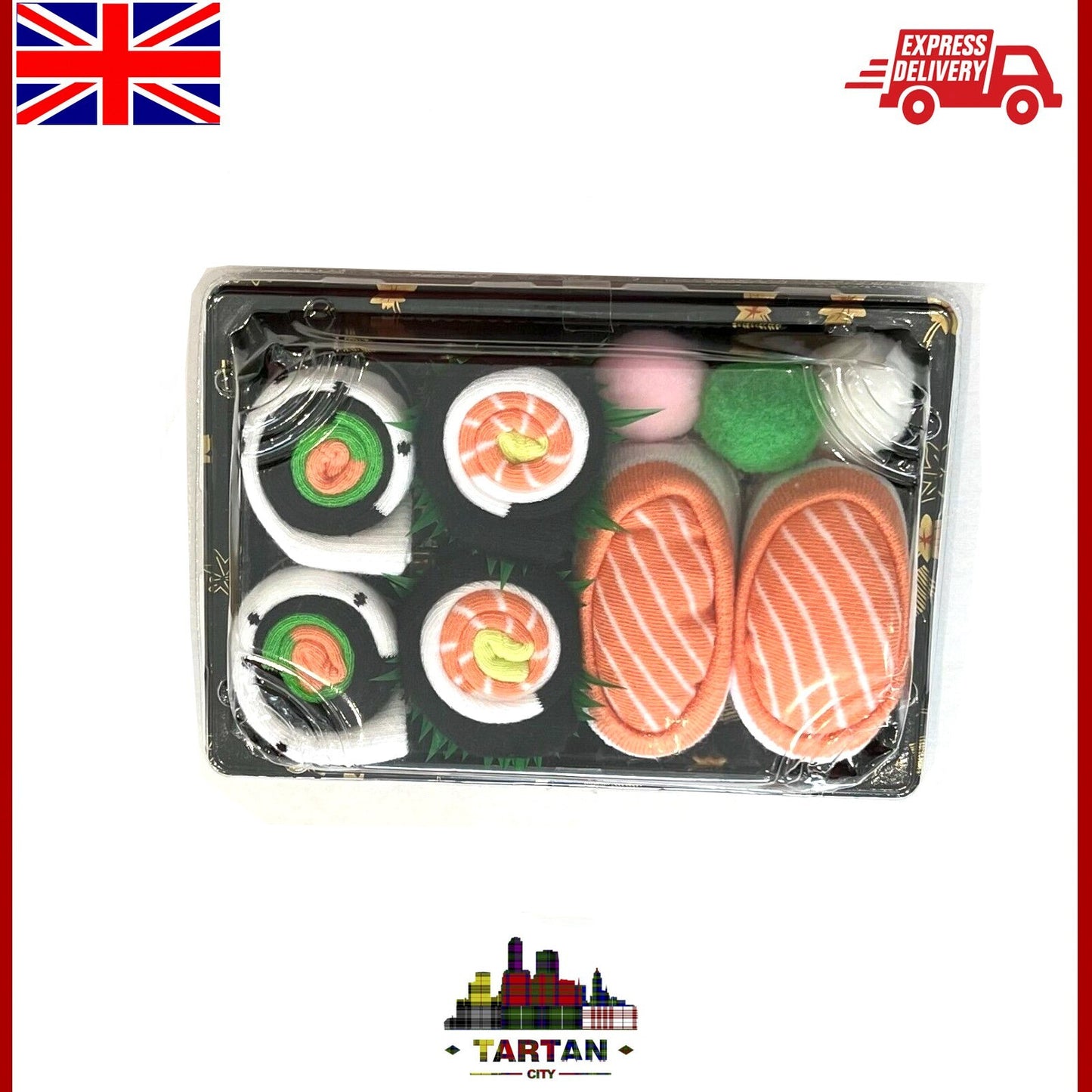 New Funky Sushi Shape Socks Box Unisex Anime Lover Package Cotton Casual Socks