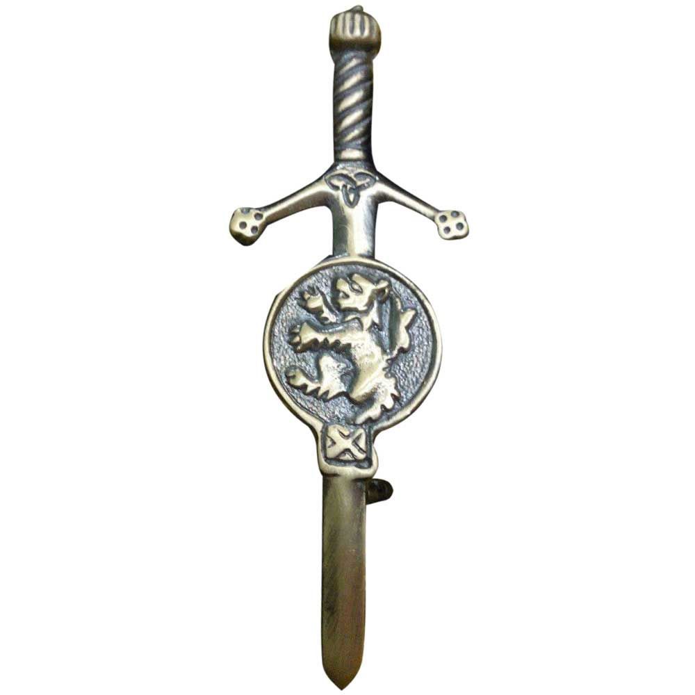 TC Celtic Sword Kilt Pin Lion Rampant Antique Finish 3.5"/lion Rampant Kilt Pins