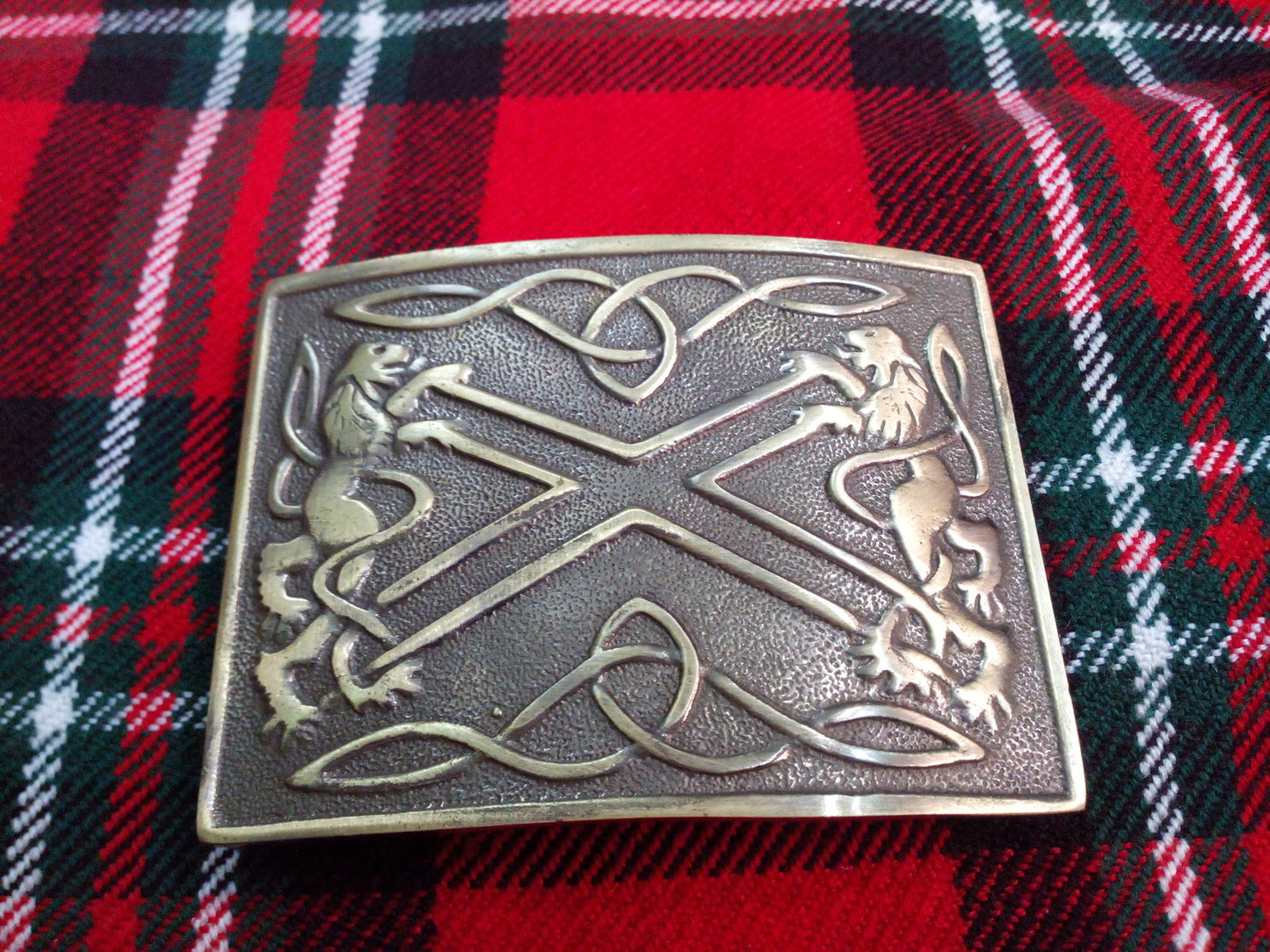 TC Men’s Highland Kilt Belt Buckle Saltire Lion Rampant Antique Finish/Buckles