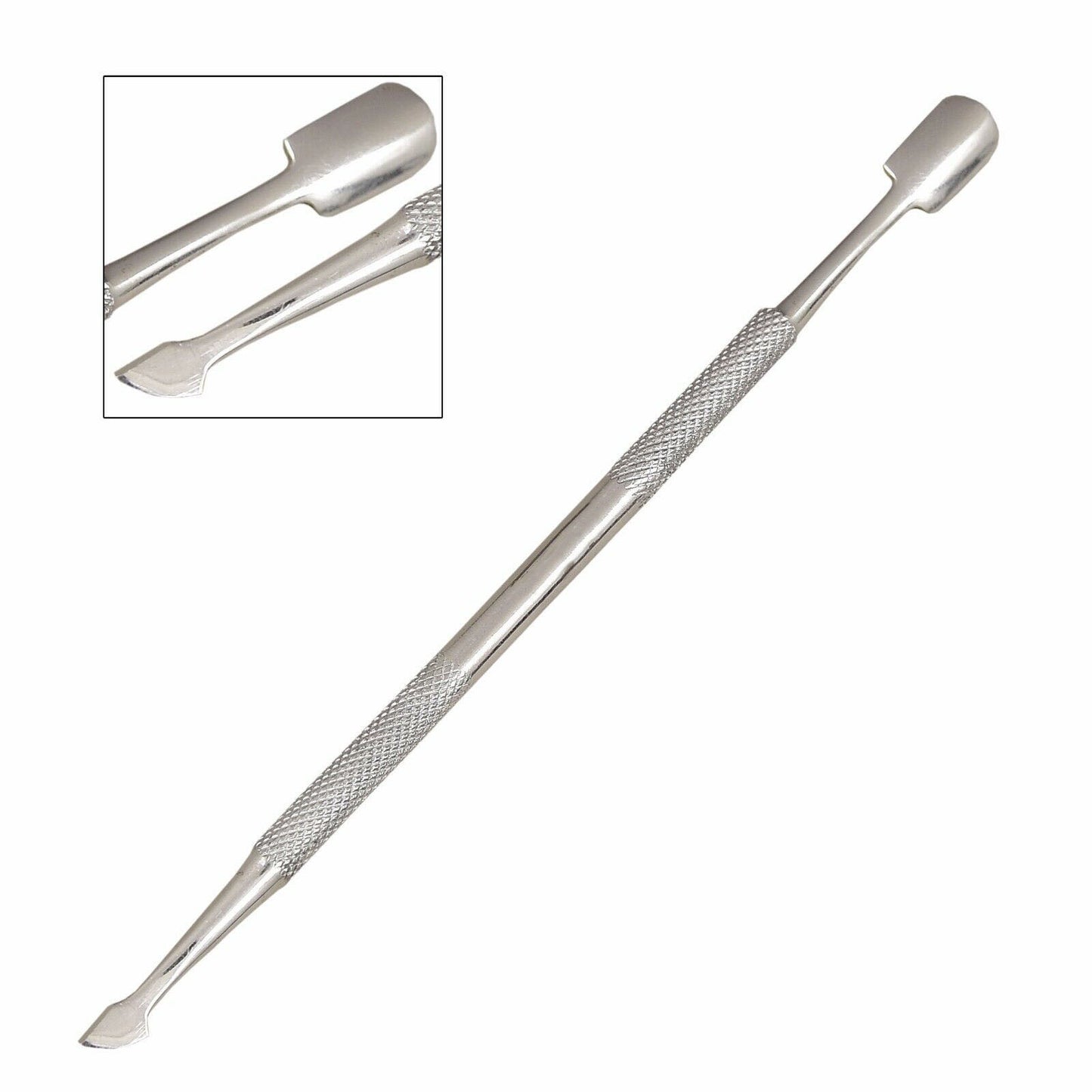 Cuticle Pusher Spoon Manicure Nail Pusher Scraper Remover Stainless Steel-Tc