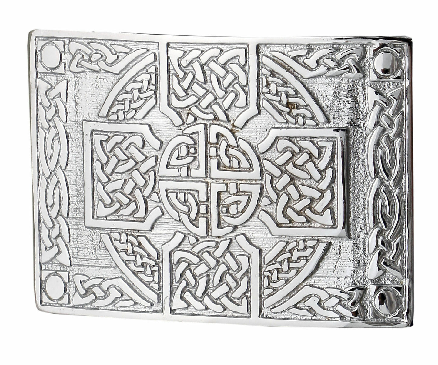 MEN'S SCOTTISH KILT BELT BUCKLES - CELTIC DESIGNS CHROME BUCKLES-Tc
