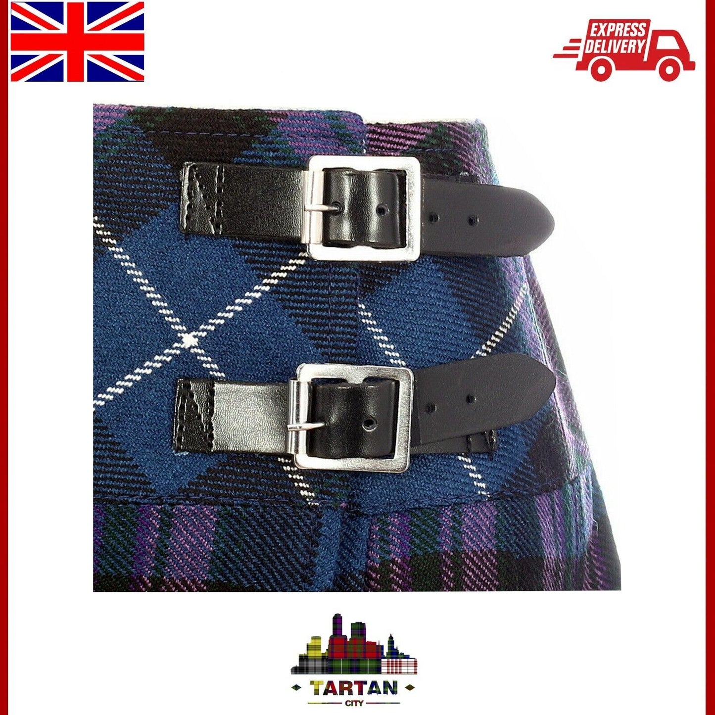 Ladies Billie Kilt Mini Skirt Free kilt Pin Sizes 6-22UK Pride of Scotland