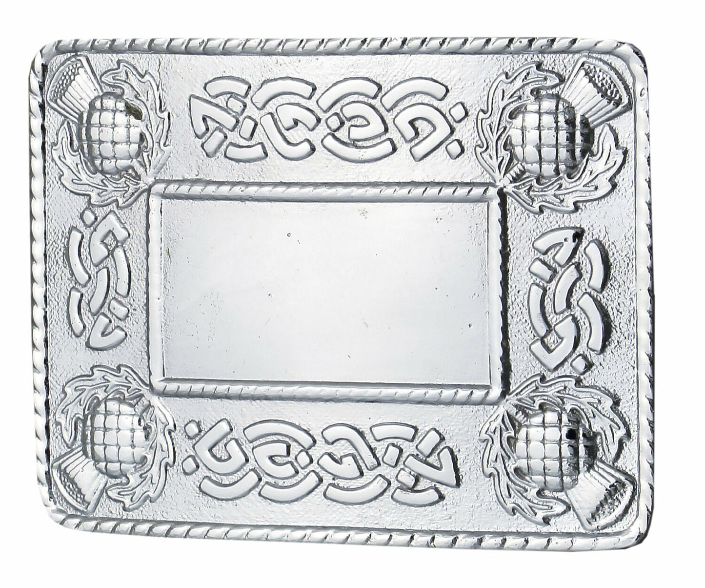 MEN'S SCOTTISH KILT BELT BUCKLES - CELTIC DESIGNS CHROME BUCKLES-Tc
