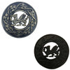 Scottish Welsh Dragon Kilt Fly Plaid Brooch Antique&Jet Black 3" (7cm)