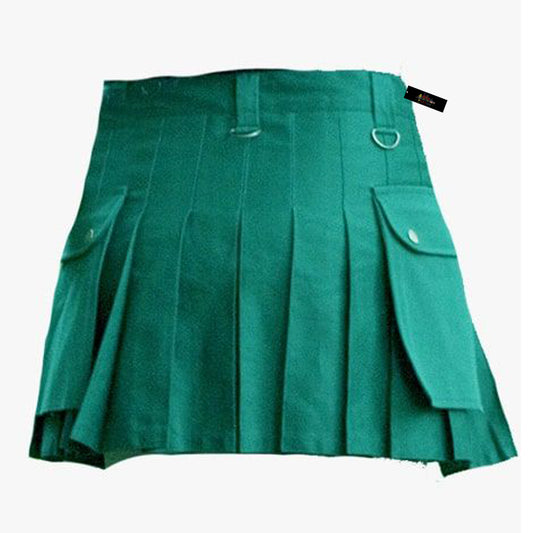 Emerald Green Utility Kilt – Stylish Strength for Women
