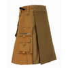 Brown Utility Kilt for Men – Rugged Style With Practical Storage