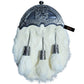 Rampant Lion White Fur Dress Sporran – Traditional Highland Accessory with Chrome Cantle