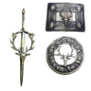 Scottish Kilt Brooch & Belt Buckle Set – Celtic Pin and Buckle Combo for Highland Outfits