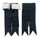 Black Watch Tartan Kilt Flashes – Classic Highland Sock Garters for Kilts