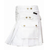 Men’s White Utility Kilt – Rugged, Clean & Functional