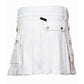 Men’s White Utility Kilt – Rugged, Clean & Functional