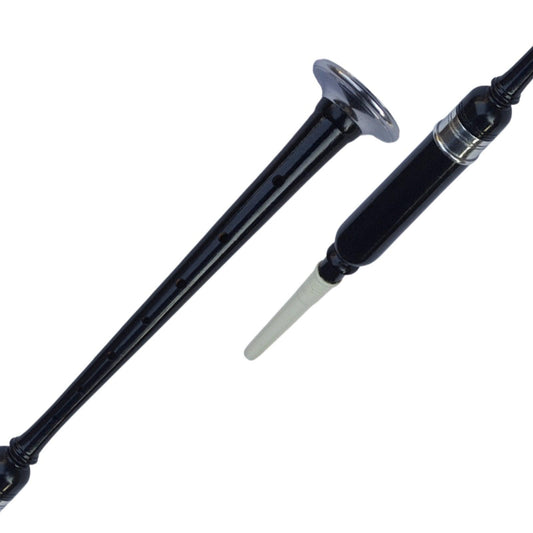 Practice Chanter Bagpipe Silver Mounts with White Tip