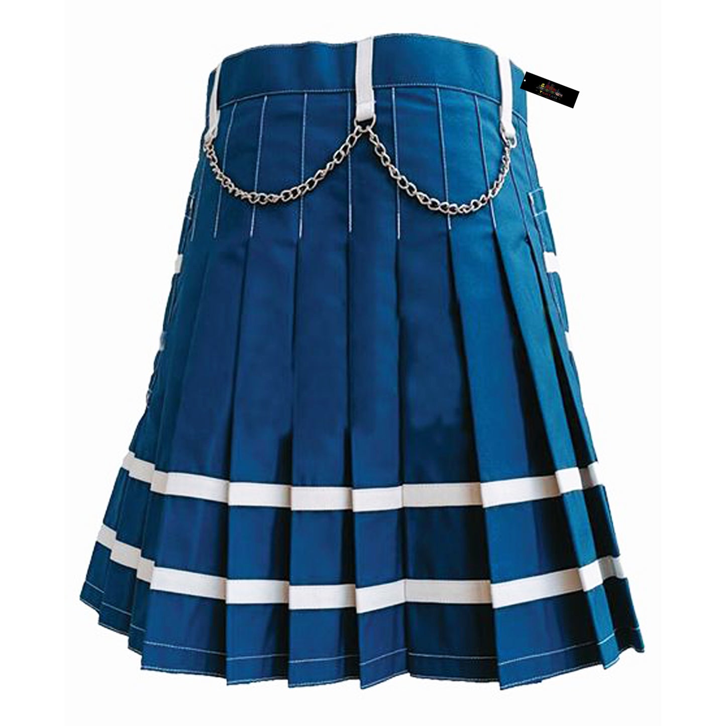 Royal Blue Utility Kilt – Bold Style with Functionality