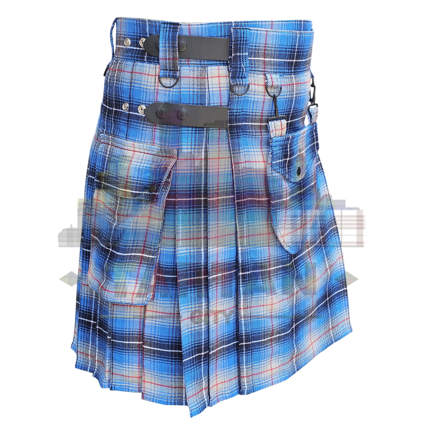 Blue Tartan Utility Kilt – Traditional Style Meets Modern Utility