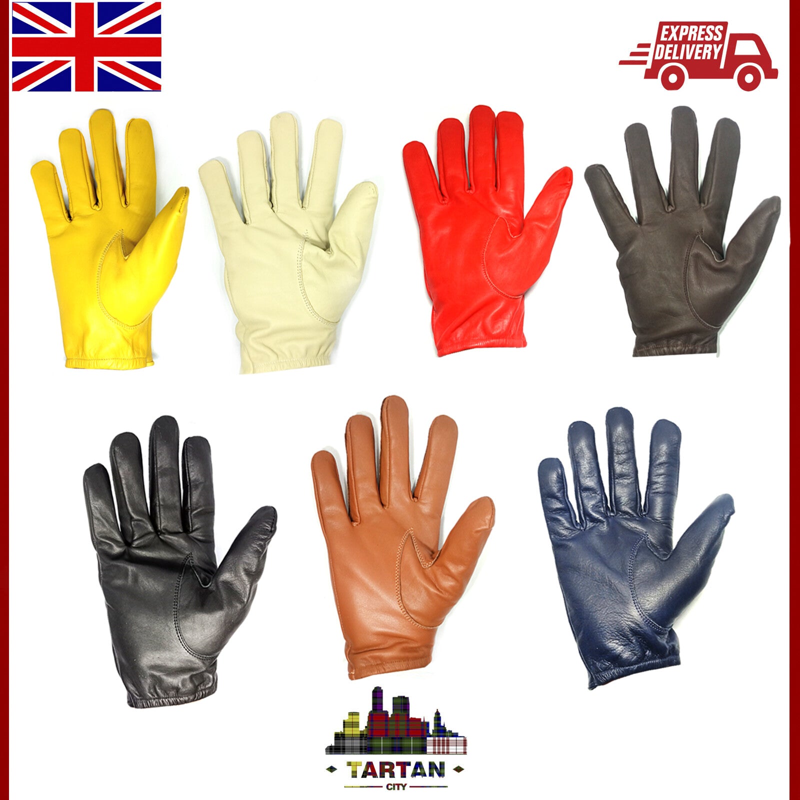 TC Men Driving Gloves Classical Retro Genuine Soft Leather Riding Gloves Vintage