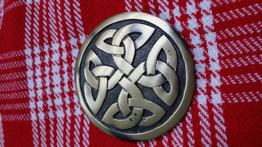 TC New Kilt Fly Plaid Brooch Celtic Design/CELTIC kilt fly plaid brooch Antique