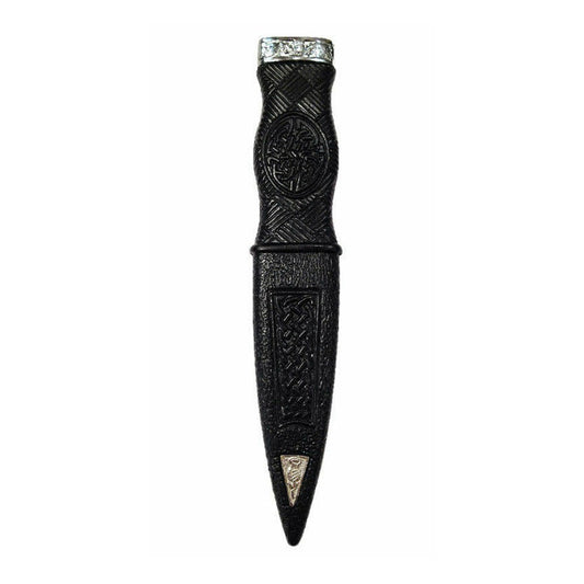 KILT HIGHLANDWEAR SAFETY SGIAN DUBH DUMMY PEWTER MOUNT THISTLE DESIGN-TC