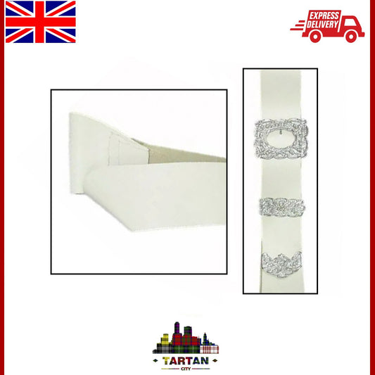 Scottish Piper Cross Kilt Belt – Premium Leather & Chrome Buckle by Tartancity