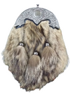 TC FullDress Kilt Sporran Shamrook Celtic Cantle Chrome/Scottish Kilt Sporrans